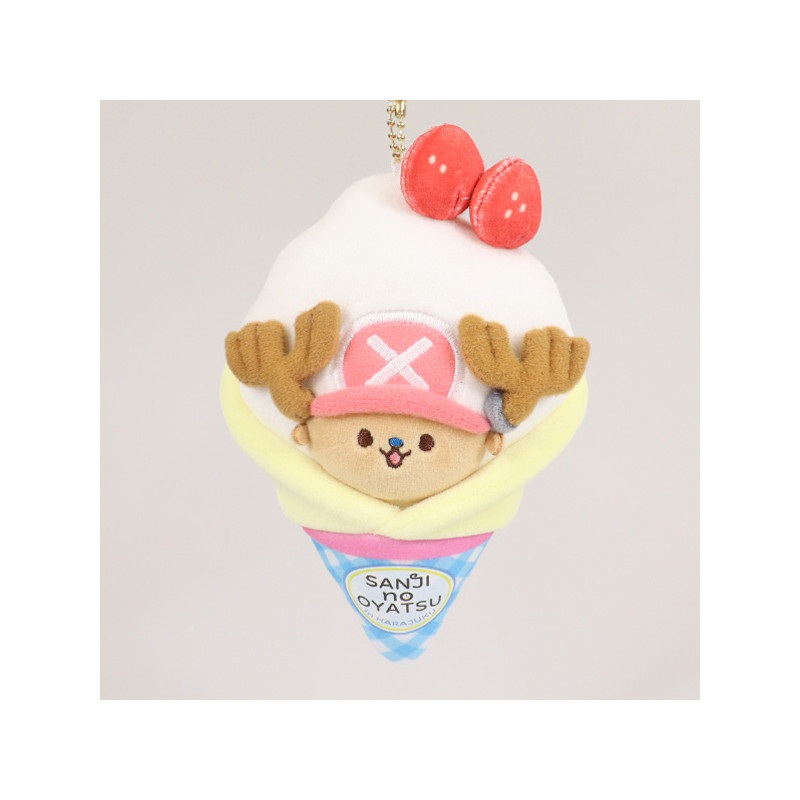 Strawberry Cream Crepe Plush Keychain Tony Tony Chopper One Piece Sanji’s Snack